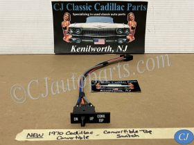 NEW 1970 Cadillac Deville CONVERTIBLE TOP SWITCH WITH WIRE HARNESS PIGTAIL
